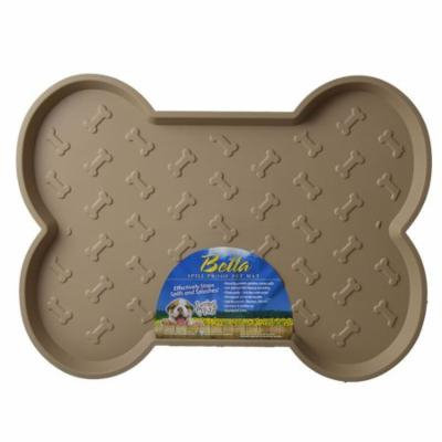 Loving Pets Bella Spill-Proof Dog Mat - Tan Large (21.25L x 17.5W) - Pack of 4