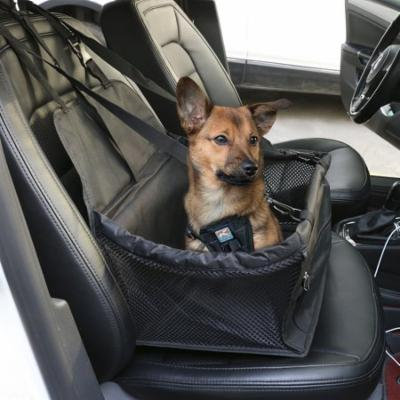 Dog Booster Seat Black for Car, Waterproof and Non-Scratch with Leash Portable Dog Car Carrier Ideal Equipment of Dog Travel/Short & Long Travel, Suit for Car and Truck