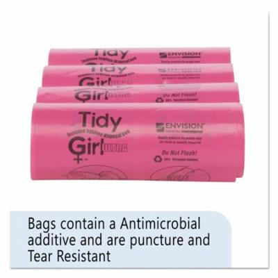 Tidy Girl Feminine Hygiene Sanitary Disposal Bags, 150/roll, 4 Rolls/carton