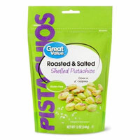Great Value Pistachios, Roasted & Salted, Shelled, 12 oz