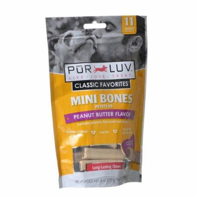 Pur Luv Mini Bones Peanut Butter Flavor Dog Treats 11 Pack - Pack of 3