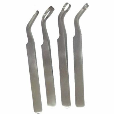 4 Piece Set Of Non-Magnetic Tweezers For Holding Round Shaped Objects