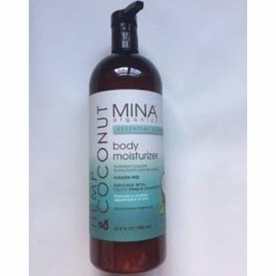 Mina Organics Hemp and Coconut Body Moisturizer Lotion, Paraben Free, 33.8oz