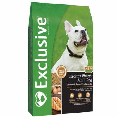 Exclusive Healthy Weight Adult Dog, Chicken & Brown Rice Formula, 15 lbs.