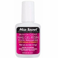 MIA SECRET NAIL GEL BRUSH ON RESIN - CLEAR 0.5 Oz (14g) + Free Temporary Body Tatoo!