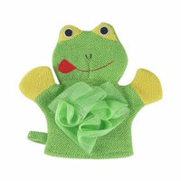 Mosunx 1 Pc Compound Cotton Children Bath Rub Gloves Shower Body Wash Puff Mesh