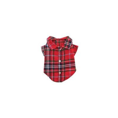 Worthy Dog Red Plaid Dog Shirt Large