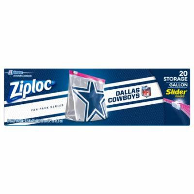 Ziploc Brand NFL Dallas Cowboys Slider Gallon, 20 ct
