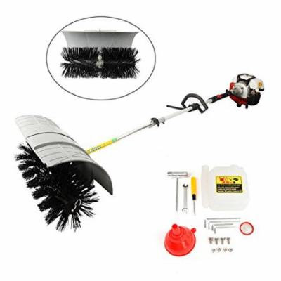 BEAMNOVA Hand Held Walk Behind Sweeper Broom Concrete Driveway Cleaning, 52CC, Gas Power