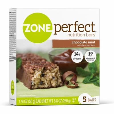 ZonePerfect Nutrition Bar Chocolate Mint High Protein Energy Bars 1.76 oz Bars (Pack of 30)