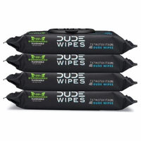 DUDE Wipes, Flushable Wipes, 4 Unscented Wet Wipes Dispenser Packs (192 Ct)