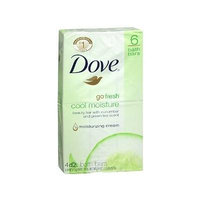 Dove Go Fresh Beauty Bar, Cool Moisture, 4 oz bars, 6 ea (Pack of 2)