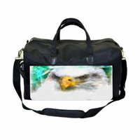 Eagle Art Large Black Duffel Style Diaper Baby Bag