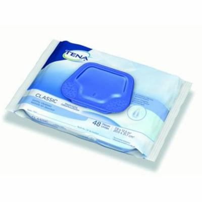 Tena Classic Washcloths, Premoistened Wipes, Pack of 48