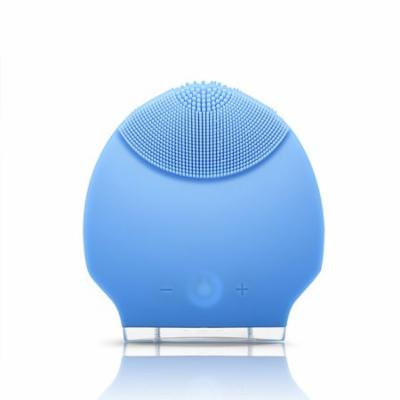 Silicone Personal Rechargeable Mini Ultrasonic Beauty Instrument Super Facial Cleaner Face Care Blue