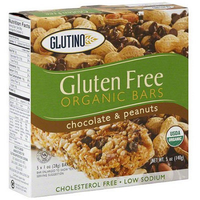 Glutino Gluten Free Chocolate & Peanuts Organic Bars