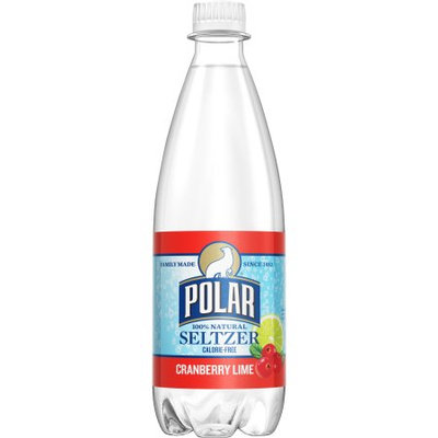 Polar Seltzer Water, Cranberry Lime, 20 Fl Oz, 24 Count