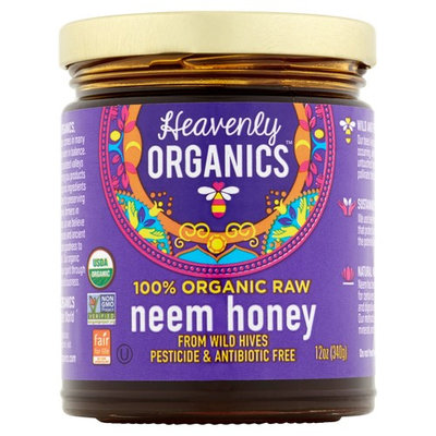 Heavenly Organics 100% Organic Raw Neem Honey from Wild Hives, 12 oz (Pack of 6)
