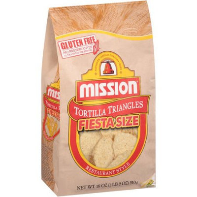 Mission Foods MISSION 18OZ B.BAG TRG CHPS