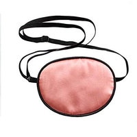 UZZO Pirate Eye Patch,No Leakage Smooth Soft and Comfortable Elastic Silk Eye Patch for Adults Lazy Eye Amblyopia Strabismus,Dark Pink
