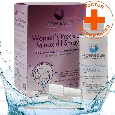 REGENEPURE - Women's Precision Minoxidil Spray, Contains 5% Minoxidil to Support Hair Regrowth, 2 Ounces