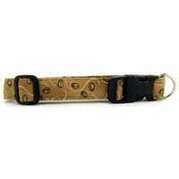 Coffee Beans & Cream Dog Collar - Size - Small