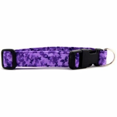 Purple Butterflies Dog Collar - Size - X-Large