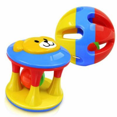 2pcs Baby Rattle Toys Handbells Shake Grab Rattle Rolling Ball Educational Toy for Infant Newborn Toddler (Colorful)