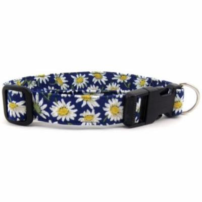 Blue Daisies Dog Collar - Size - Mini