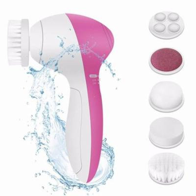 5 in 1 Electric Facial Cleansing Brush, Battery Operated Face Cleanser Spin Massager