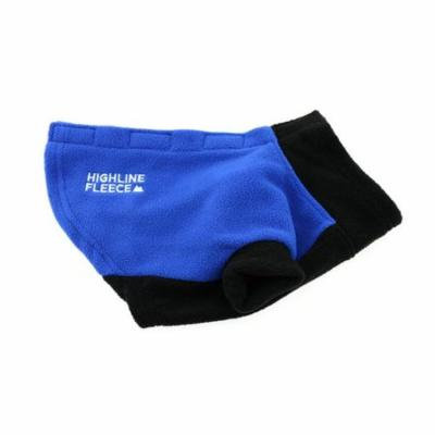 Doggie Design HF-BB-28 Highline Fleece Dog Coat, Blue & Black - Size 28