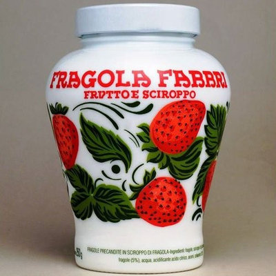Fabbri Candied Wild Strawberries in Opaline Jar