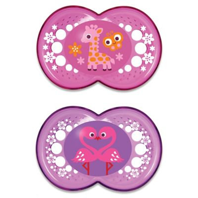 MAM Silicone Pacifier - Pink Crystal - 6+ Months - 2 ct