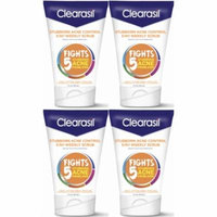 4 Pack Clearasil Stubborn Acne Control 5in1 Weekly Scrub, 5 Ounces Each