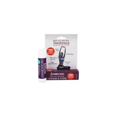 100% All Natural Deodorant Travel Stick Lavender & Thyme - 0.6 oz. by Green Goo (PACK OF 4)