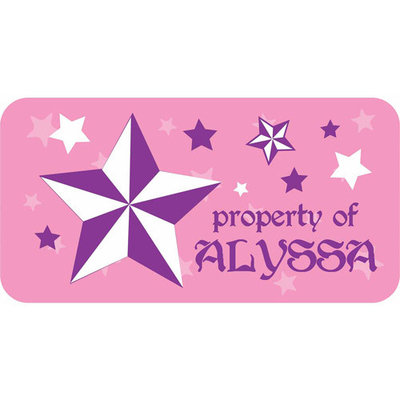 Personalized Kids Property Labels, Rock Star