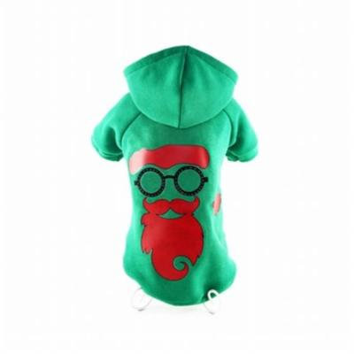 LED Lighting Cool Santa Shades Hooded Sweater Pet Costume, Small