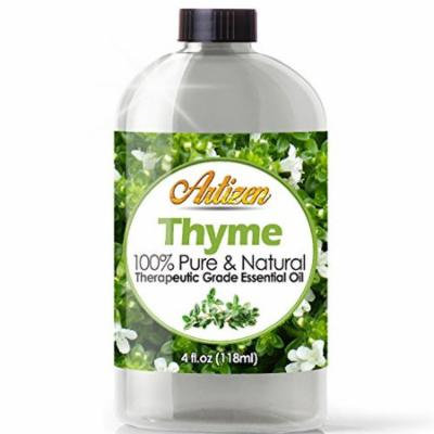 Artizen Thyme Essential Oil (100% Pure & Natural - Undiluted) Therapeutic Grade - Huge 4oz Bottle - Perfect for Aromatherapy, Relaxation, Skin Therapy & More!