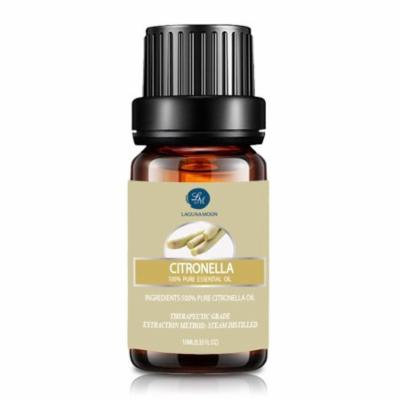 Lagunamoon 10ml Citronella Essential Oils,Pure&Natural Aromatherapy Oil For Massage And Relaxation,Premium Therapeutic Grade,Fragrance For Personal Care&Wellness