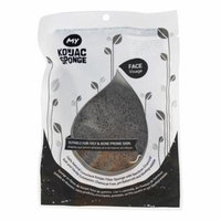 All Natural Konjac Face Sponge with Added Bamboo Charcoal by My Konjac Sponge (pack of 2)