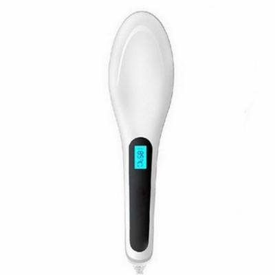 Professional Quick Ceramic Detangling Hair Styling Hair Straightener Brush- White