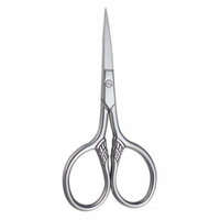 Stainless Steel Mustache Trimming Shear Men Beard Scissors for Facial Body (Silver)