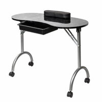 Ktaxon Black Manicure Nail Table Portable Station Desk Spa Beauty Salon Equipment