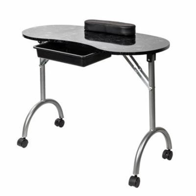 Ktaxon Black Manicure Nail Table Portable Station Desk Spa Beauty Salon Equipment