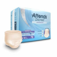 Attends Discreet Incontinence Care Women's Protective Underwear with Dual Leakage Protection, Large, 72 Count