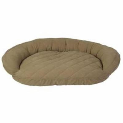 Carolina Pet 019380 Microfiber Quilted Poly Fill Bolster Bed - Sage, Medium