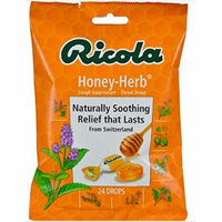 Ricola USA, Inc. Throat Drop, Honey-Herb, 24-Count (Pack of 6)