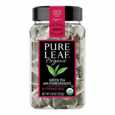 Pure Leaf Hot Tea Bags Organic Green Tea with Pomegranate 16 ct