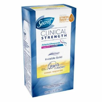 Secret Clinical Strength Invisible Solid Anti-Perspirant Deodorant, Stress Response, 1.6 Oz (Pack of 4)