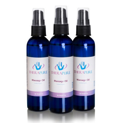 Therapure Health Essentials TheraPure Certified Organic Essential Massage Oil, 4oz, Scented